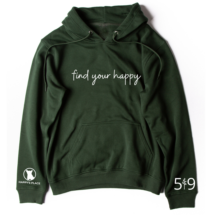 HAPPY'S PLACE FIND YOUR HAPPY DOG HOODIE (UNISEX)