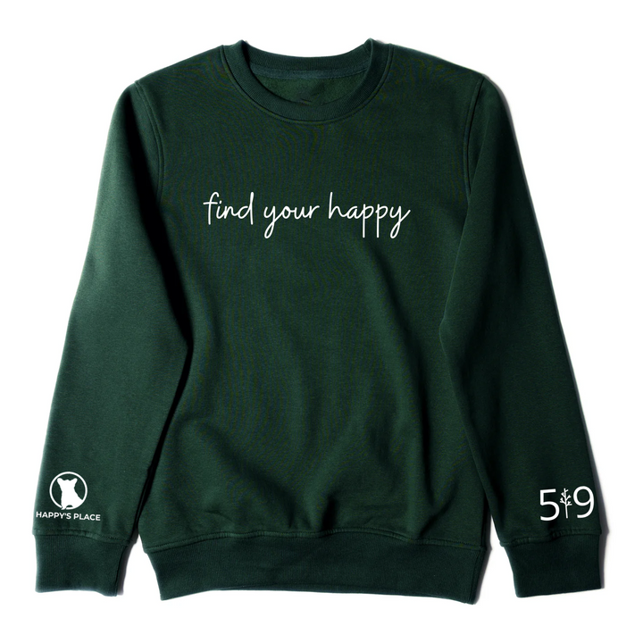 HAPPY'S PLACE FIND YOUR HAPPY DOG CREW (UNISEX)