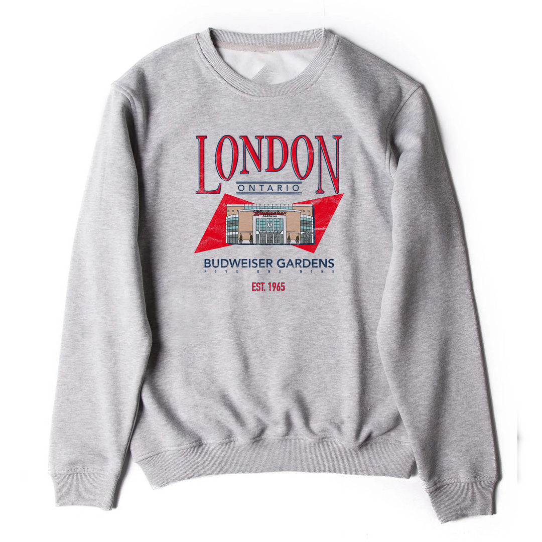 LONDON VINTAGE BUD GARDENS CREW (UNISEX)