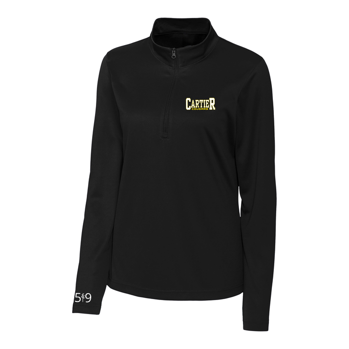 COUGARS EMBROIDERED ATHLETIC 1/4 ZIP (WOMENS)