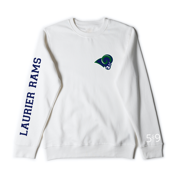 LAURIER RAMS SLEEVE LOGO CREW (UNISEX)