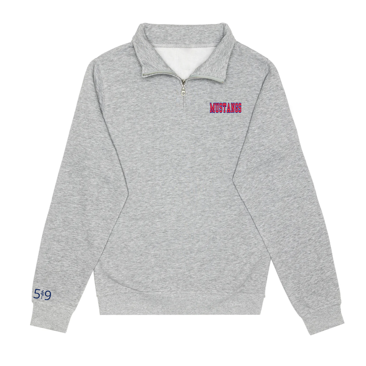 MUSTANGS EMBROIDERD 1/4 ZIP (UNISEX)