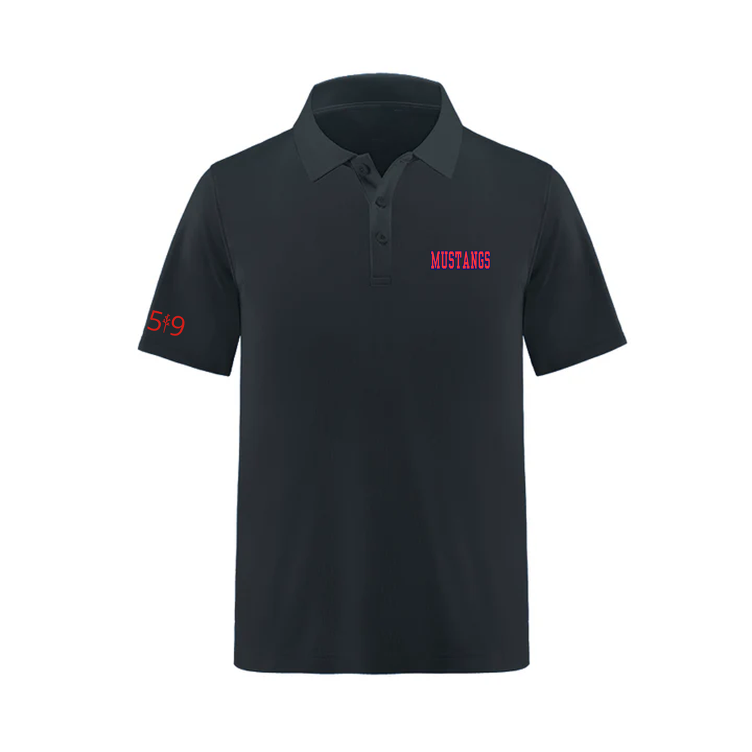 MUSTANGS EMBROIDERED PIQUE POLO (MENS)