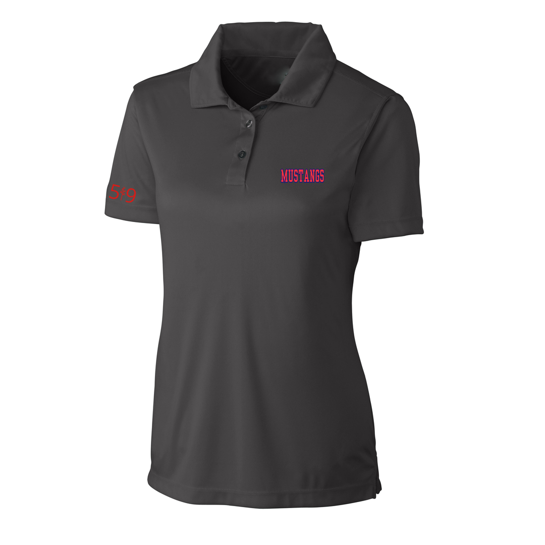 MUSTANGS EMBROIDERED ATHLETIC POLO (WOMENS)