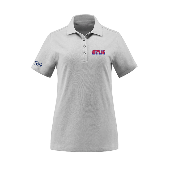 MUSTANGS EMBROIDERED PIQUE POLO (WOMENS)