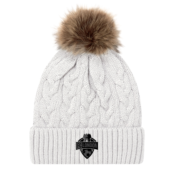 FCL EMBROIDERED BLACKOUT FAUX FUR TOQUE