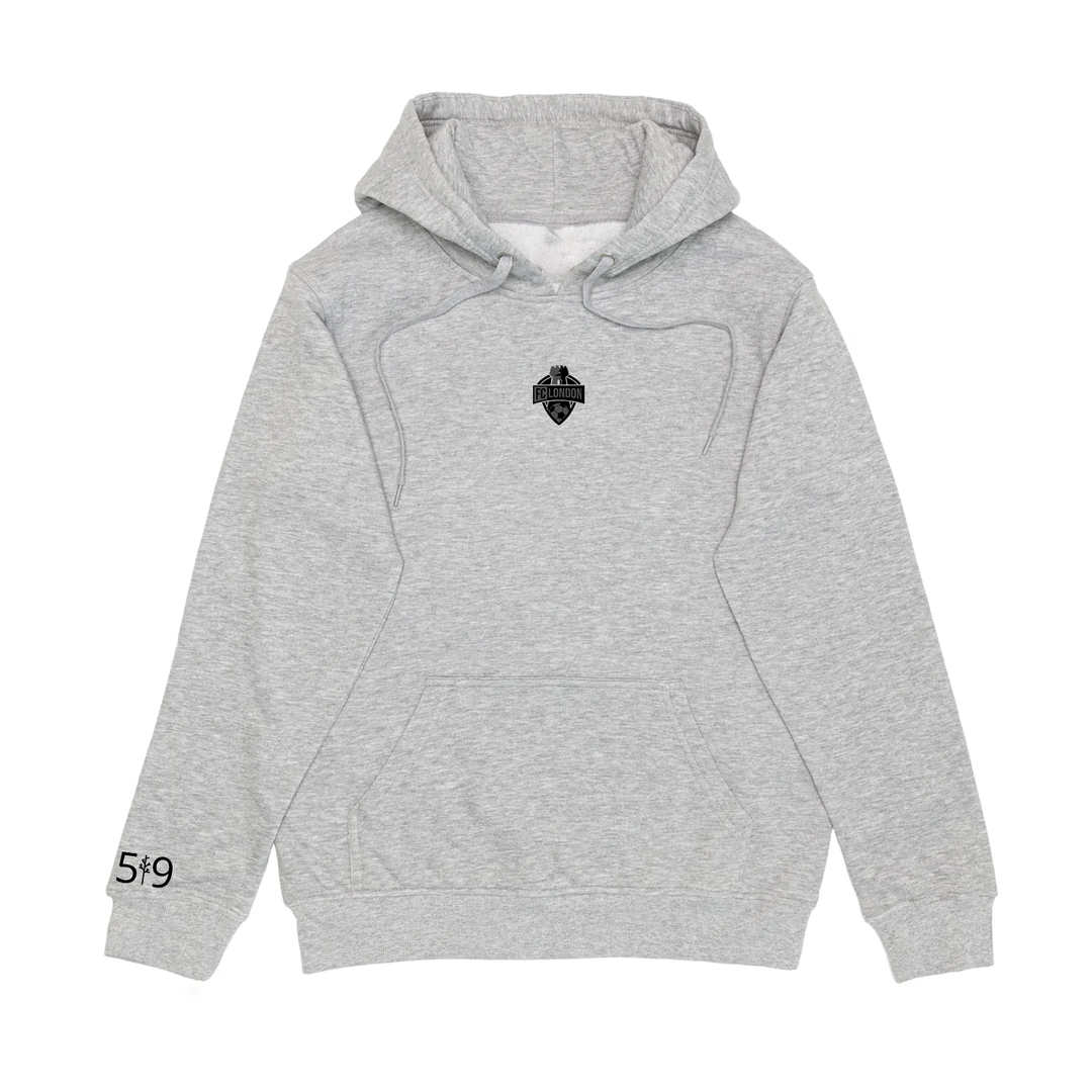 FCL EMBROIDERED BLACKOUT HOODIE (UNISEX)