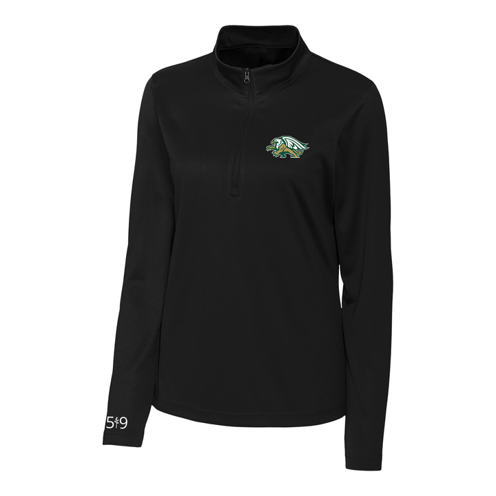 GEMINI EMBROIDERED ATHLETIC 1/4 ZIP (WOMENS)