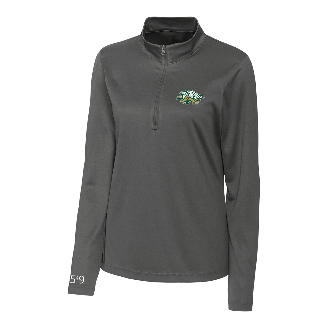 GEMINI EMBROIDERED ATHLETIC 1/4 ZIP (WOMENS)