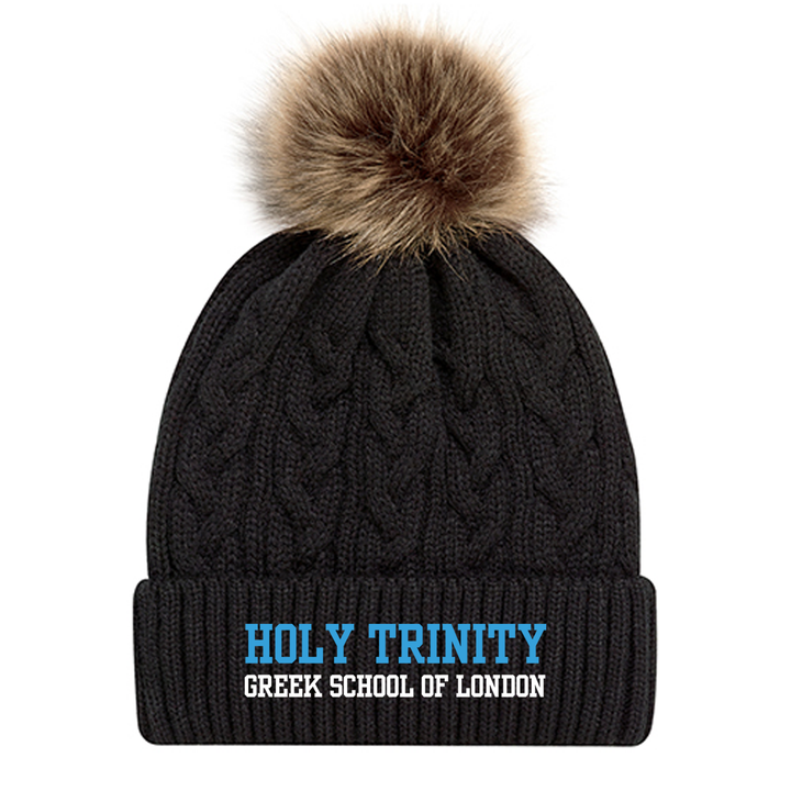 HOLY TRINITY EMBROIDERED FAUX FUR TOQUE