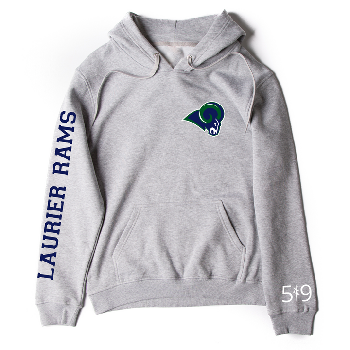 LAURIER RAMS SLEEVE LOGO HOODIE (UNISEX)