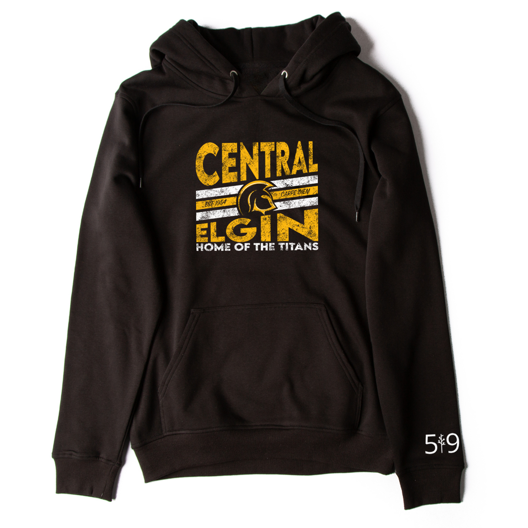 CENTRAL ELGIN DISTRESSED HOODIE (UNISEX)