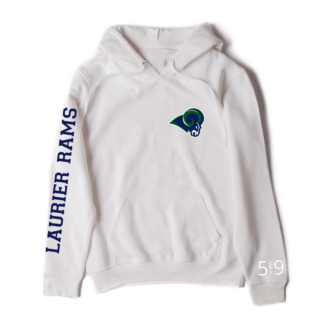 LAURIER RAMS SLEEVE LOGO HOODIE (UNISEX)