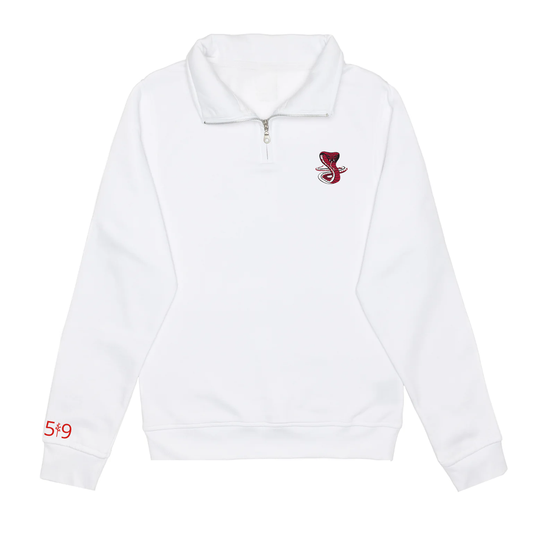 JUNE ROSE EMBROIDERED 1/2 ZIP (UNISEX)