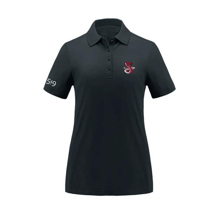 JUNE ROSE EMBROIDERED PIQUE POLO (WOMENS)