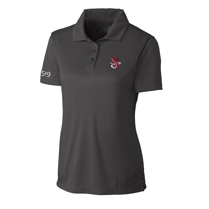 JUNE ROSE EMBROIDERED ATHLETIC POLO (WOMENS)