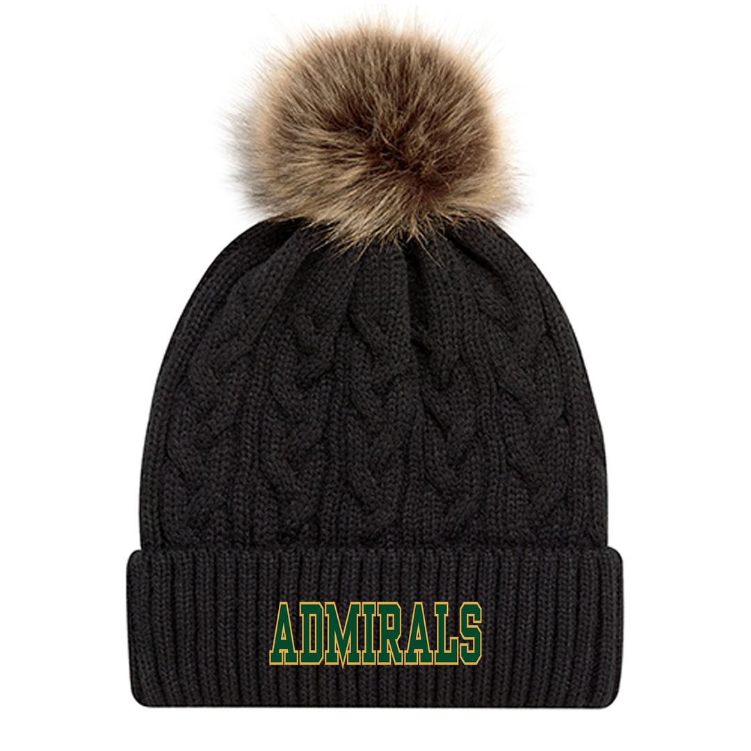 ADMIRALS EMBROIDERED FAUX FUR TOQUE