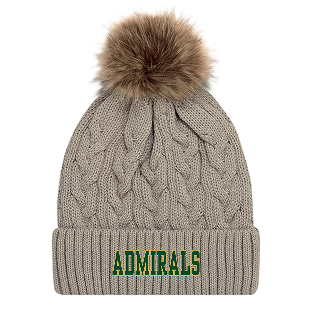 ADMIRALS EMBROIDERED FAUX FUR TOQUE