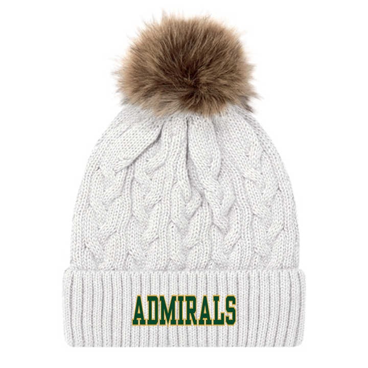 ADMIRALS EMBROIDERED FAUX FUR TOQUE