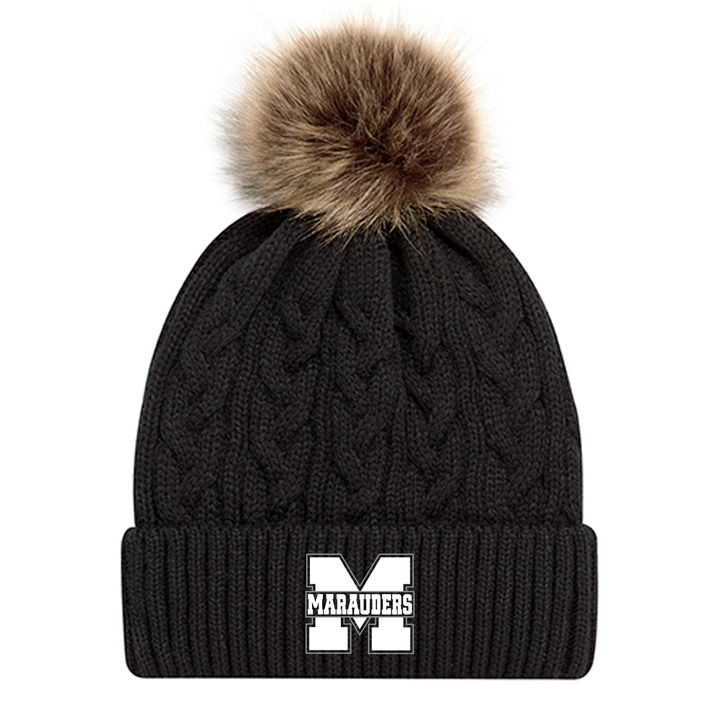 MARAUDERS EMBROIDERED FAUX FUR TOQUE