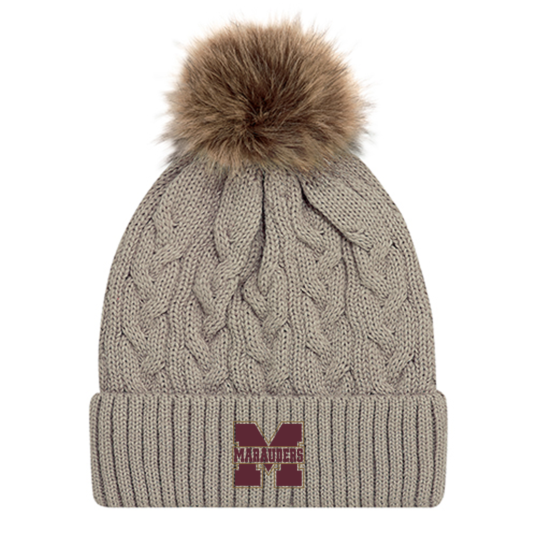 MARAUDERS EMBROIDERED FAUX FUR TOQUE