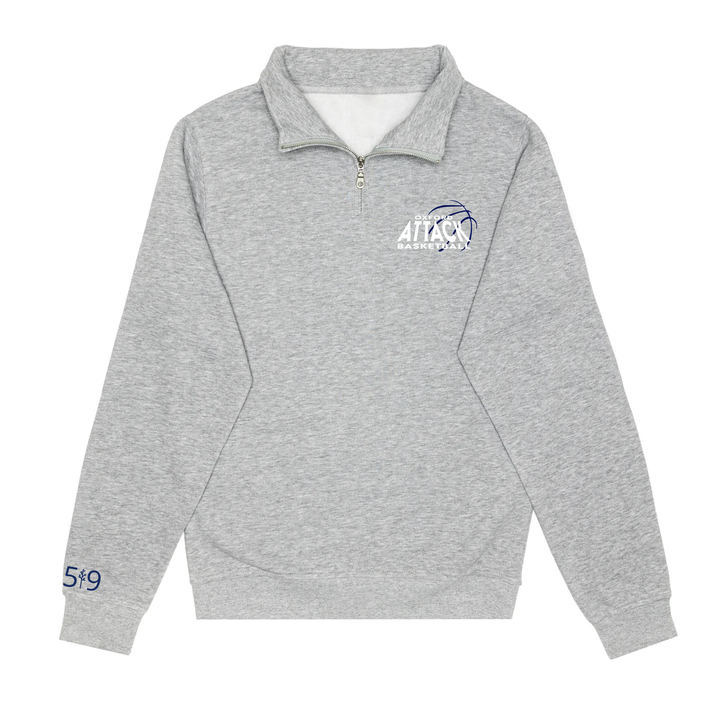 ATTACK EMBROIDERED 1/4 ZIP (UNISEX)