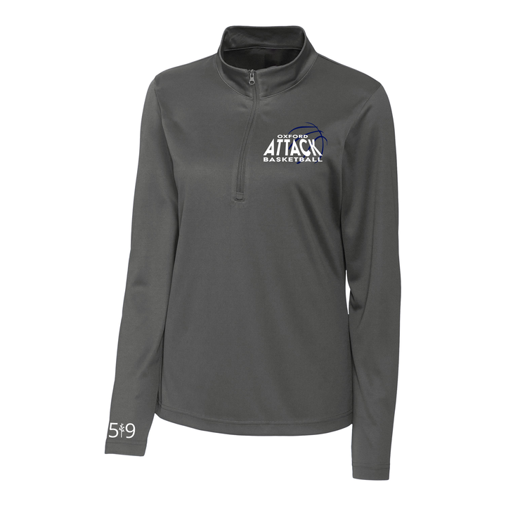 ATTACK EMBROIDERED ATHLETIC 1/4 ZIP (WOMENS)