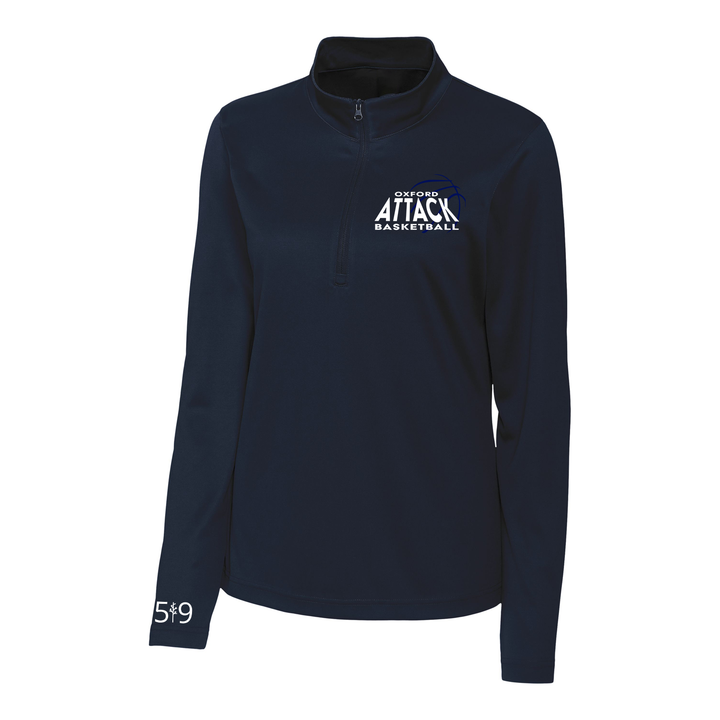 ATTACK EMBROIDERED ATHLETIC 1/4 ZIP (WOMENS)