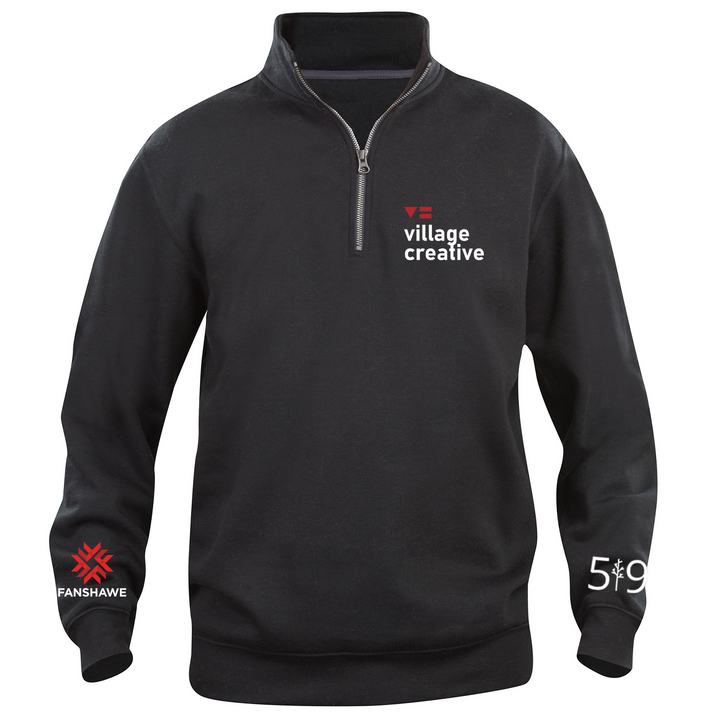 FANSHAWE VILLAGE CREATIVE EMBROIDERED 1/4 ZIP (UNISEX)