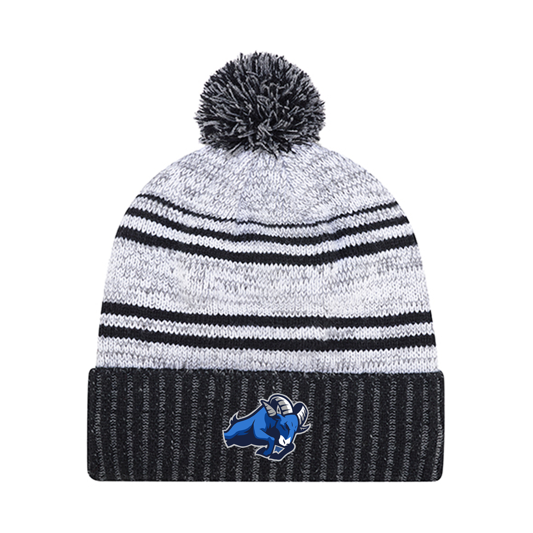 RIVERSIDE EMBROIDERED POM-POM TOQUE