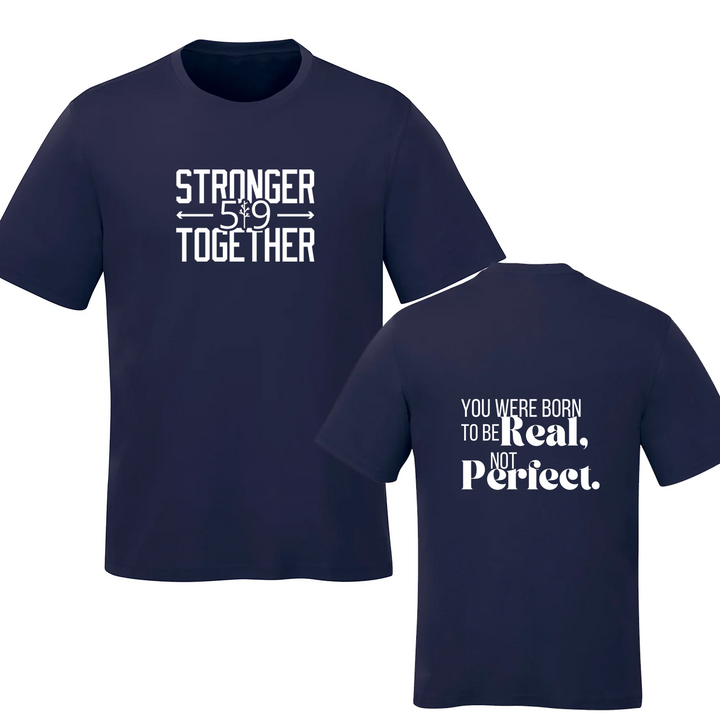 519 X STRONGER TOGETHER REAL NOT PERFECT TEE (WOMENS)