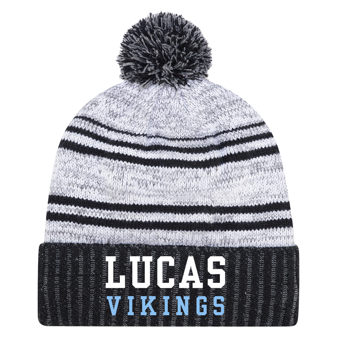 LUCAS VIKINGS EMBROIDERED POM-POM TOQUE