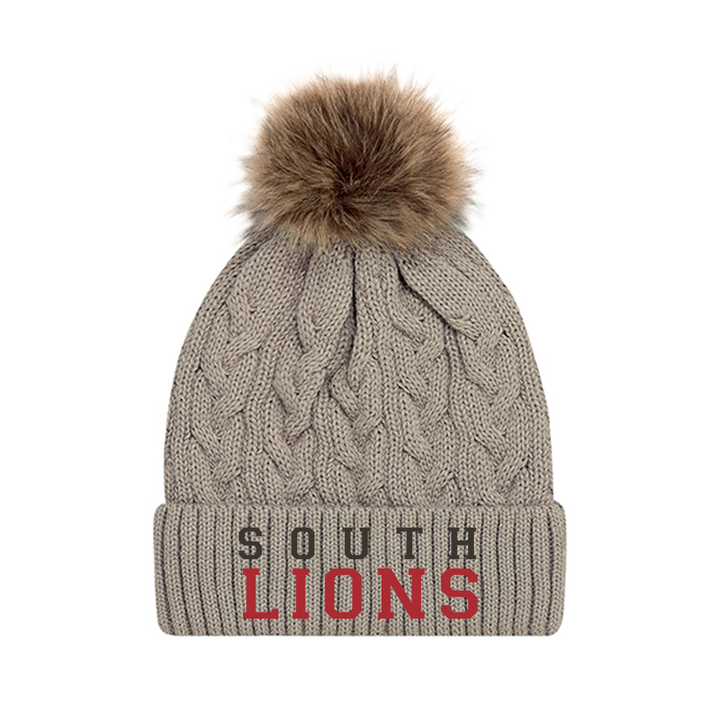 SOUTH LIONS EMBROIDERED FAUX FUR TOQUE