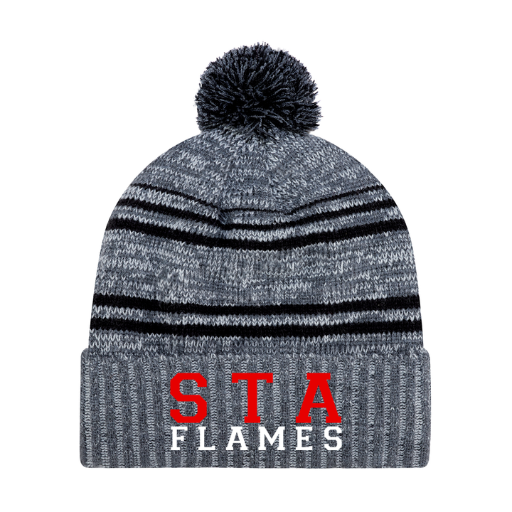 STA FLAMES EMBROIDERED POM-POM TOQUE