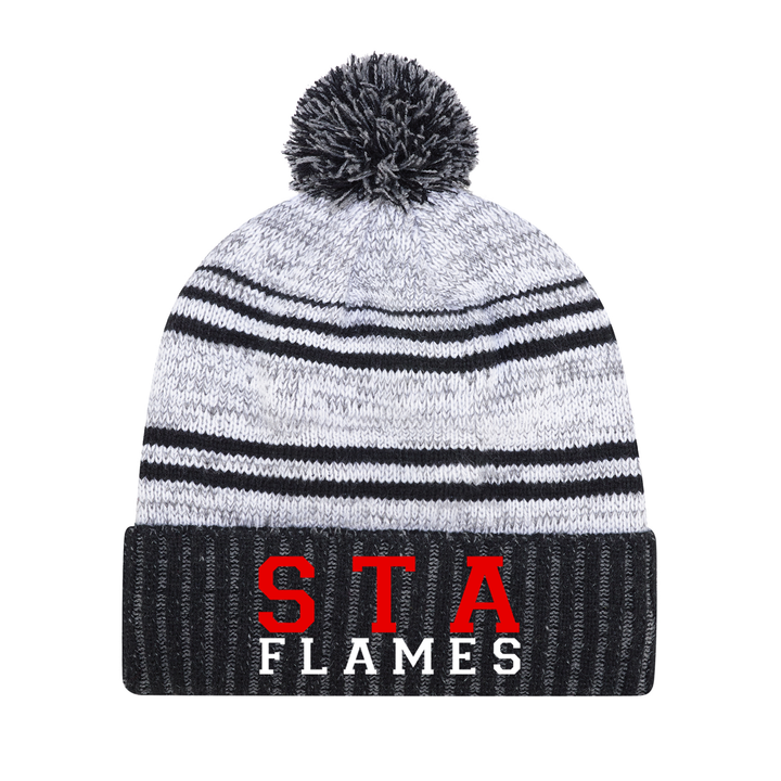 STA FLAMES EMBROIDERED POM-POM TOQUE