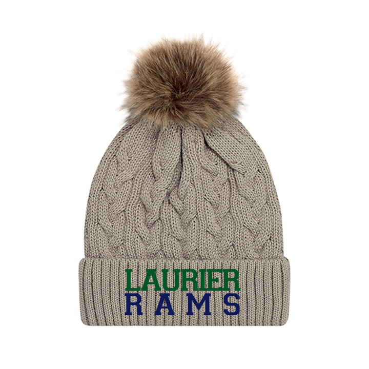 LAURIER RAMS EMBROIDERED FAUX FUR TOQUE