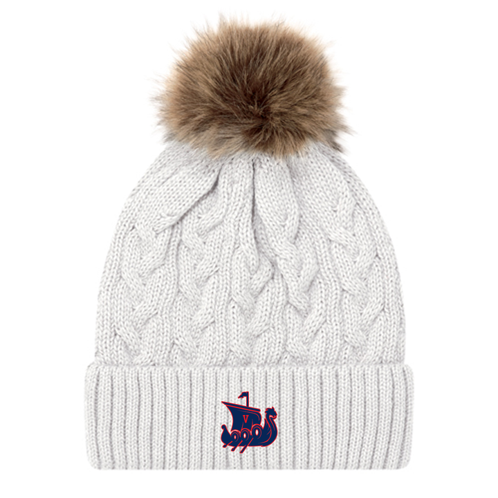 VIKINGS EMBROIDERED FAUX FUR TOQUE