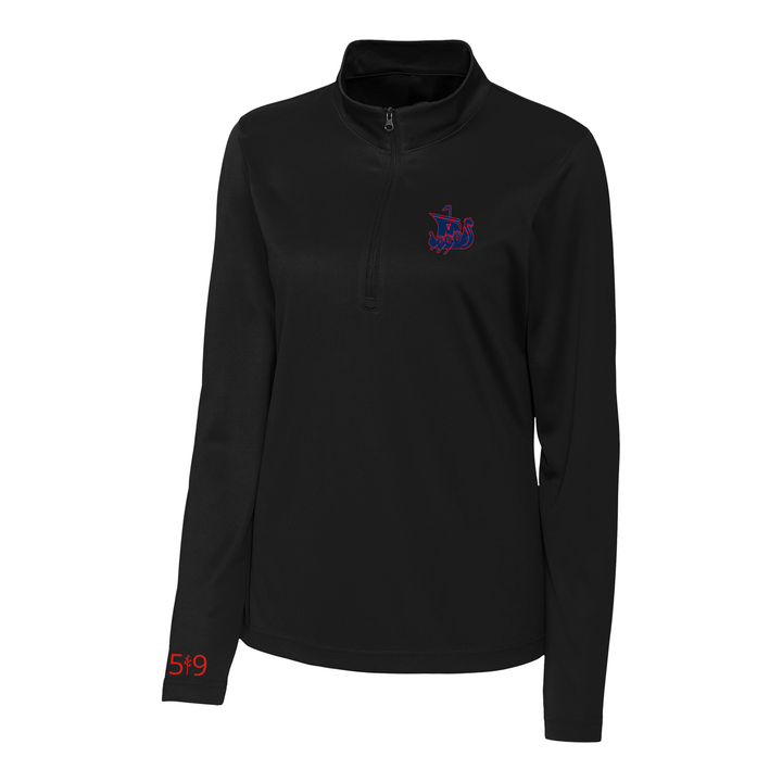 VIKINGS EMBROIDERED ATHLETIC 1/4 ZIP (WOMENS)