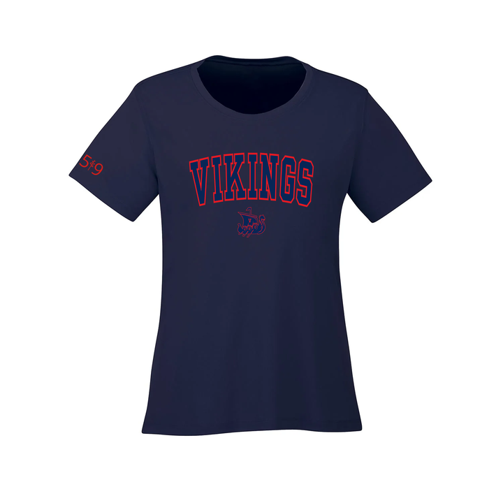 VICTORIA VARSITY ATHLETIC TEE (WOMENS)