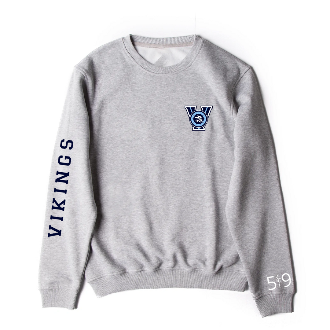 LUCAS VIKINGS SLEEVE LOGO CREW (UNISEX)