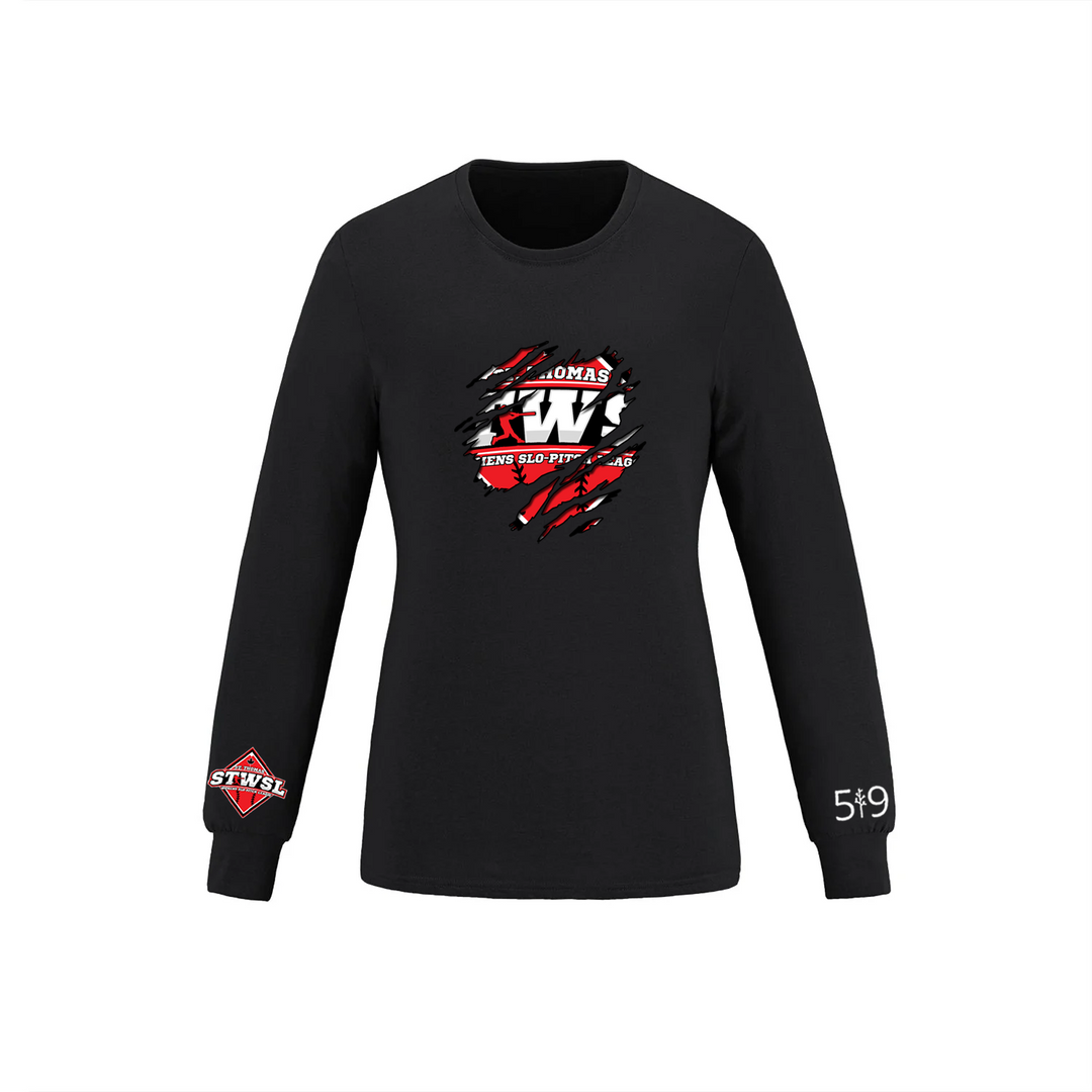 ST. THOMAS WOMEN'S SLO PITCH DISTRESSED LONG SLEEVE (WOMENS)
