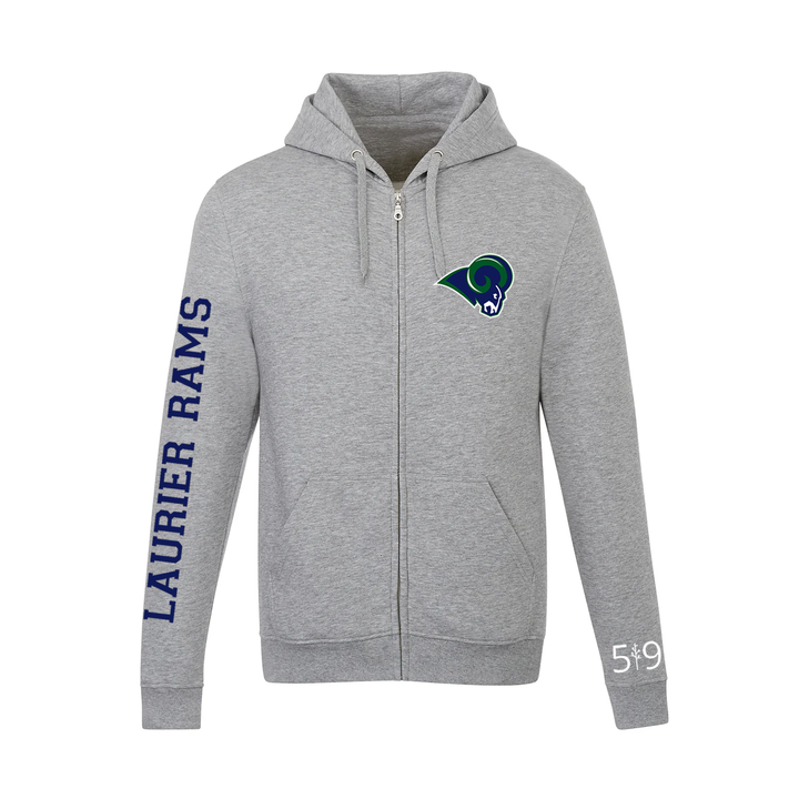 LAURIER RAMS SLEEVE LOGO ZIP UP (UNISEX)