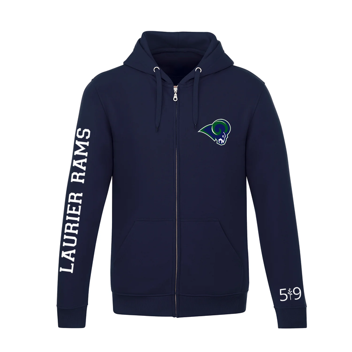 LAURIER RAMS SLEEVE LOGO ZIP UP (UNISEX)