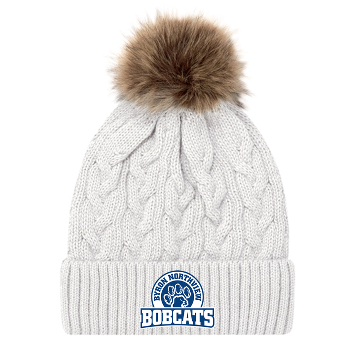 BOBCATS EMBROIDERED FAUX FUR TOQUE