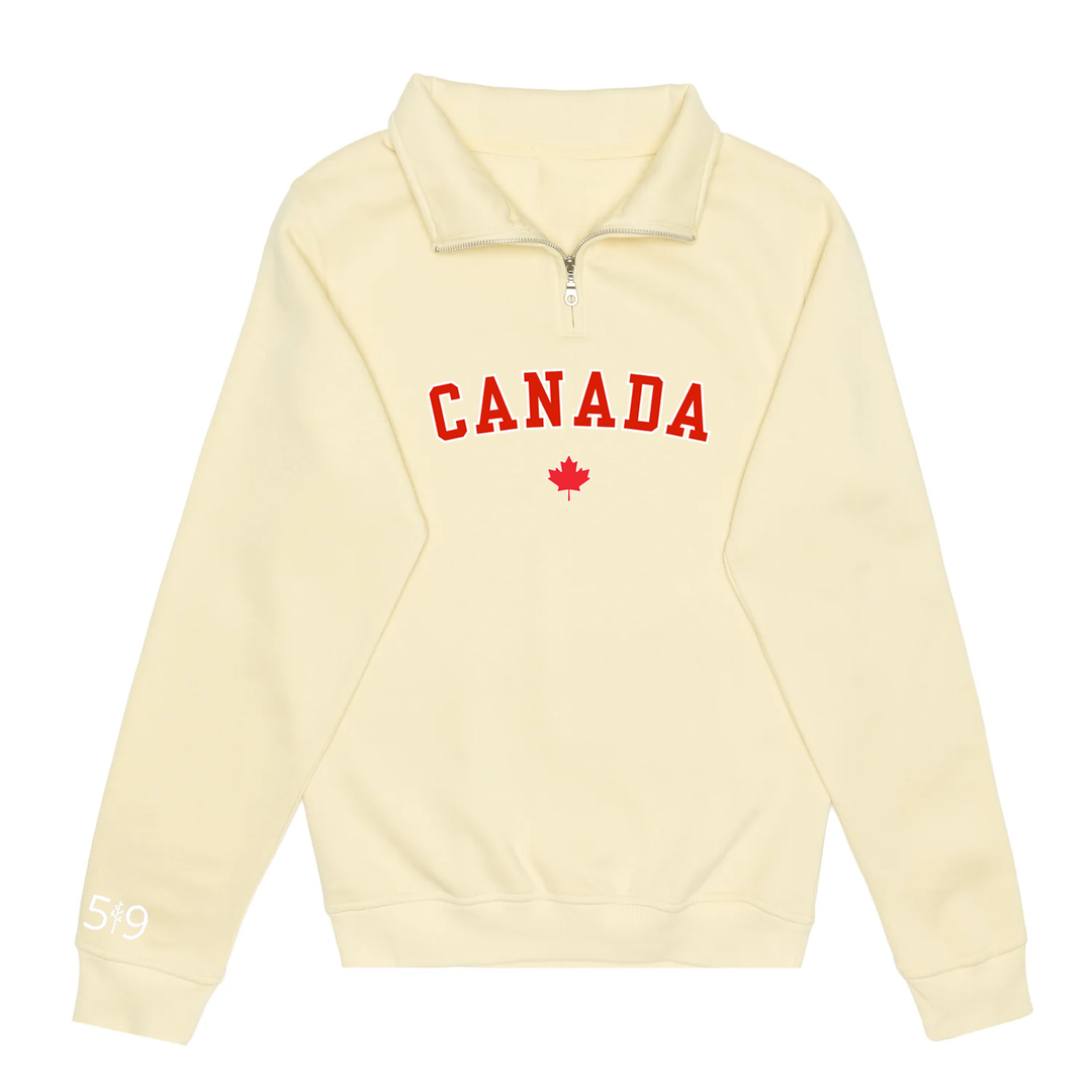 CANADA VARSITY 1/4 ZIP (UNISEX)