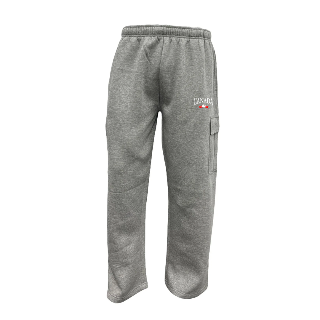 CANADA VARSITY EMBROIDERED CARGO SWEATPANTS (UNISEX)