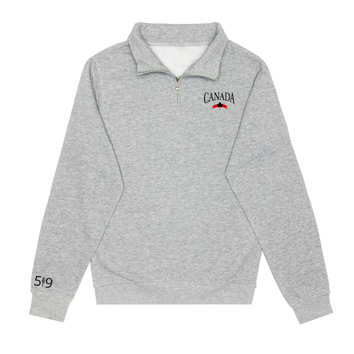 CANADA VARSITY EMBROIDERED 1/4 ZIP (UNISEX)