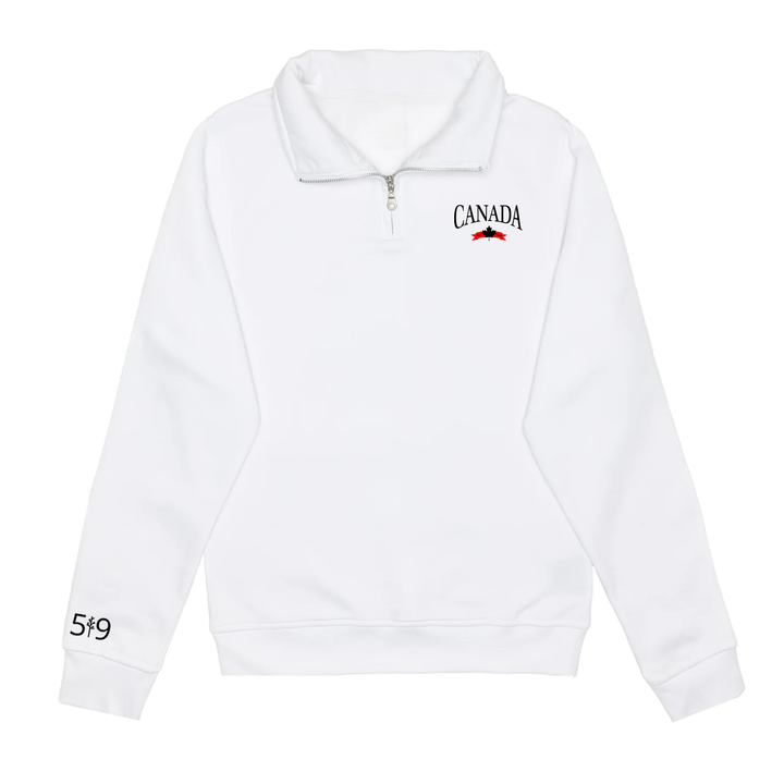 CANADA VARSITY EMBROIDERED 1/4 ZIP (UNISEX)