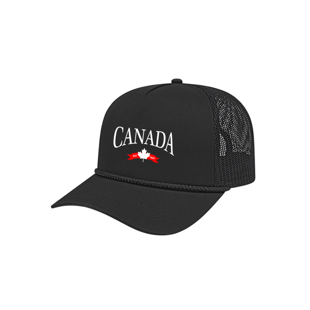 CANADA VARSITY EMBROIDERED ROPE MESHBACK HAT