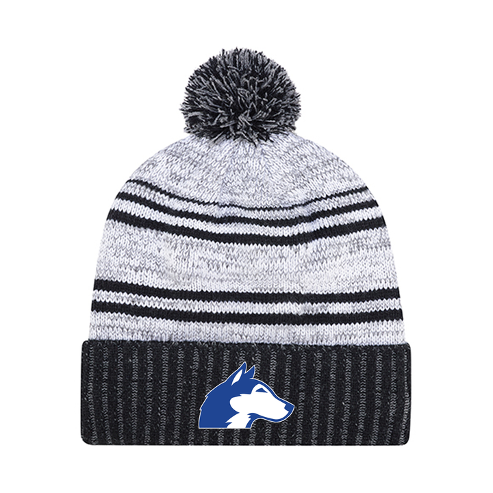 HUSKIES EMBROIDERED POM-POM TOQUE